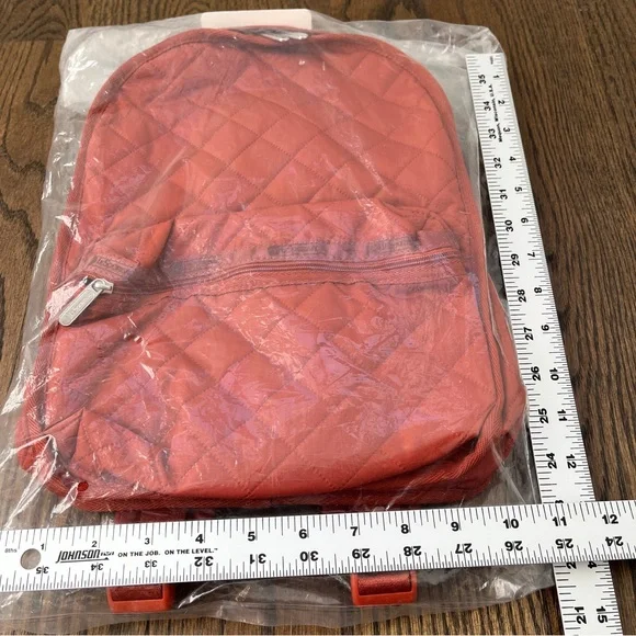 LESPORT SAC Quilted Red Orange Burgundy Backpack Route Small - Picture 6 of 8